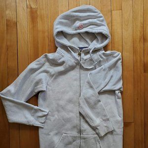 TNA cream long hoodie with zipper
